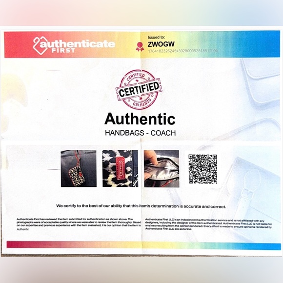 Coach Leopard Print Clutch with Red Accents Set Of 2 - Picture 12 of 12